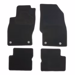 CUSTOPOL OPL140C Floor mat set Textile Front and Rear 4 black Tailored