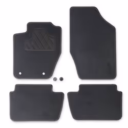 CUSTOPOL PGT135C Floor mat set Textile Front and Rear 4 black Tailored