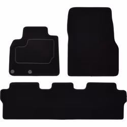Floor mat set; CUSTOPOL; Textile Front and Rear 4 black Tailored; for RENAULT