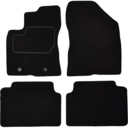 CUSTOPOL TOY40C Floor mat set Textile Front and Rear 4 black Tailored TOYOTA: Avensis III Saloon