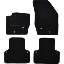 CUSTOPOL VOL175C Floor mat set Textile Front and Rear 4 black Tailored VOLVO: XC90 I