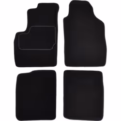 Floor mat set; CUSTOPOL; Textile Front and Rear 4 grey Tailored; for FIAT