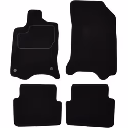 Floor mat set; CUSTOPOL; Textile Front and Rear 4 grey Tailored; for RENAULT