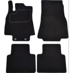 CUSTOPOL MER35C Floor mat set Textile Front and Rear 4 black Tailored