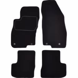 Floor mat set; CUSTOPOL; Textile Front and Rear 4 black Tailored; for ABARTH, FIAT