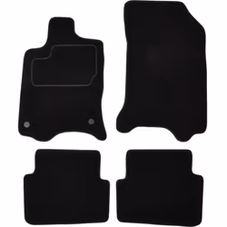 Floor mat set; CUSTOPOL; Textile Front and Rear 4 black Tailored; for RENAULT