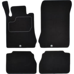 CUSTOPOL MER175C Floor mat set Textile Front and Rear 4 black Tailored