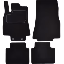 Floor mat set; CUSTOPOL; Textile Front and Rear 4 black Tailored; for MERCEDES-BENZ
