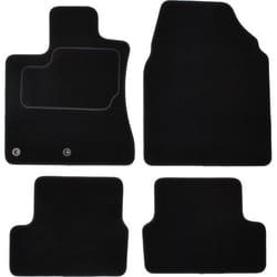 CUSTOPOL NIS225C Floor mat set Textile Front and Rear 4 black Tailored NISSAN: Qashqai / Qashqai+2 I