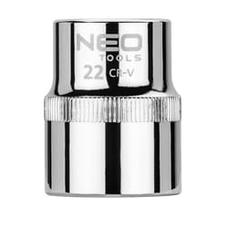 NEO TOOLS 08-022 Socket 1/2 3124 22 mm Chrome Vanadium Steel SuperLock