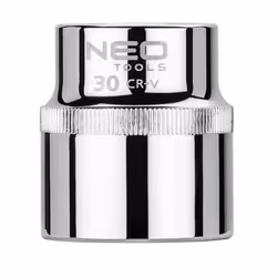 Socket; NEO TOOLS; 1/2 3124 30 mm Chrome Vanadium Steel SuperLock
