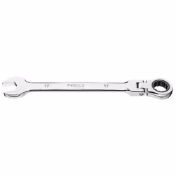Ratchet Ring Open-ended Spanner; NEO TOOLS; 237 17 mm