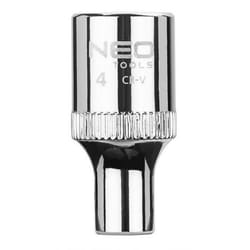 NEO TOOLS 08-220 Socket 1/4 3124 4 mm Chrome Vanadium Steel SuperLock