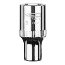 NEO TOOLS 08-222 Socket 1/4 3124 5 mm Chrome Vanadium Steel SuperLock