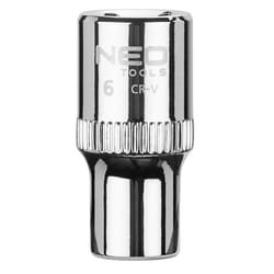 NEO TOOLS 08-224 Socket 1/4 3124 6 mm Chrome Vanadium Steel SuperLock