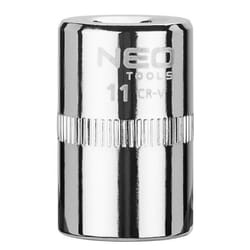 NEO TOOLS 08-229 Socket 1/4 3124 11 mm Chrome Vanadium Steel SuperLock