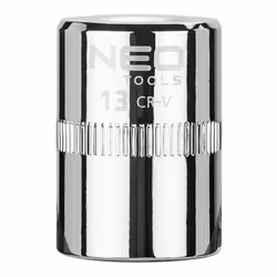 Socket; NEO TOOLS; 1/4 3124 13 mm Chrome Vanadium Steel SuperLock