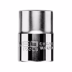 Socket; NEO TOOLS; 3/4 3124 24 mm Chrome Vanadium Steel Hexagon