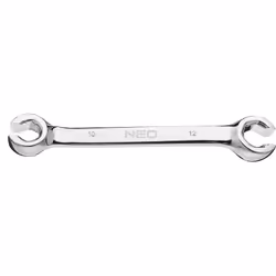 Brake Lines Spanner; NEO TOOLS; 10x12 Matt, chrom-plated Chrome Vanadium Steel