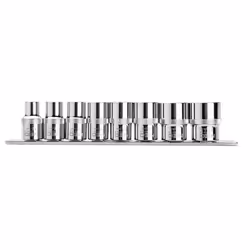 Socket set; NEO TOOLS; 8 Spline Chrome Vanadium Steel 1/2