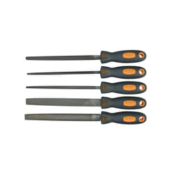 NEO TOOLS 37-610 File Set 200 5 Flat Blunt File, Triangular File, Square File, Half-round File, Round file