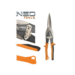 NEOtools 31-061, heavy duty serrated edge tin snips straight cut 290 mm, long cut