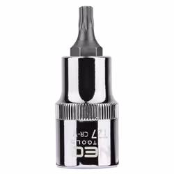 Socket; NEO TOOLS; 1/2 T27 Chrome Vanadium Steel, Tool Steel Female Torx