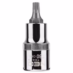 Socket; NEO TOOLS; 1/2 T30 Chrome Vanadium Steel, Tool Steel Female Torx