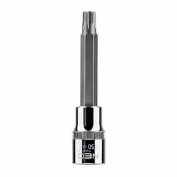 Socket; NEO TOOLS; 1/2 T50 Chrome Vanadium Steel, Tool Steel Female Torx