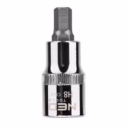 Socket; NEO TOOLS; 1/2 7422 H8 Chrome Vanadium Steel, Tool Steel Hexagon Socket