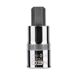 NEO TOOLS 08-774 Socket 1/2 7422 H10 Chrome Vanadium Steel, Tool Steel Hexagon Socket