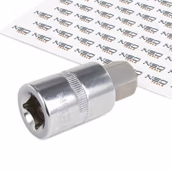 Socket; NEO TOOLS; 1/2 7422 H17 Chrome Vanadium Steel, Tool Steel Hexagon Socket