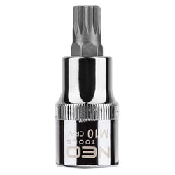 NEO TOOLS 08-733 Socket 1/2 M10 Chrome Vanadium Steel, Tool Steel Spline