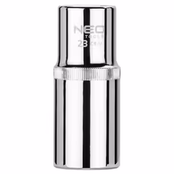 Socket; NEO TOOLS; 1/2 3124 23 mm Chrome Vanadium Steel SuperLock