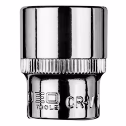 Socket; NEO TOOLS; 3/8 17 mm Chrome Vanadium Steel Hexagon