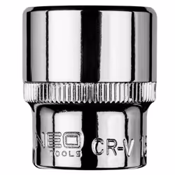 Socket; NEO TOOLS; 3/8 18 mm Chrome Vanadium Steel Hexagon