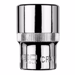 Socket; NEO TOOLS; 1/2 18 mm Chrome Vanadium Steel Hexagon