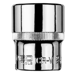 NEO TOOLS 08-424 Socket 1/2 24 mm Chrome Vanadium Steel Hexagon
