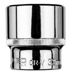 NEO TOOLS 08-432 Socket 1/2 32 mm Chrome Vanadium Steel Hexagon