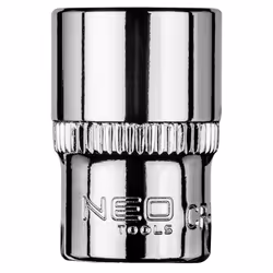 Socket; NEO TOOLS; 1/4 12 mm Chrome Vanadium Steel Hexagon