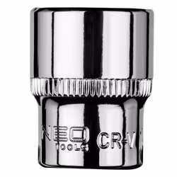 Socket; NEO TOOLS; 1/4 14 mm Chrome Vanadium Steel Hexagon