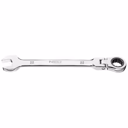 Ratchet Ring Open-ended Spanner; NEO TOOLS; 255 22 mm
