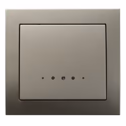 Ospel ŁP-1WS/45, Satin steel, IP20, 250 V, 10 A, 88 mm, 39 mm
