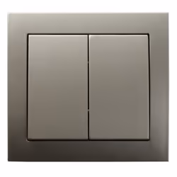 Ospel ŁP-2W/45, Satin steel, IP20, 250 V, 10 A, 88 mm, 39 mm