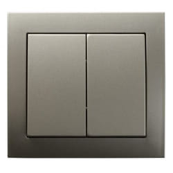 Ospel ŁP-2W/45 electrical switch Satin steel