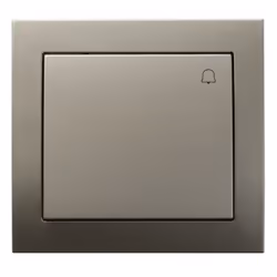 Ospel ŁP-6W/45, Satin steel, IP20, 250 V, 10 A, 88 mm, 39 mm