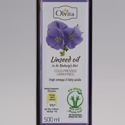 Linseed oil for Dr Budwig diet, cold-pressed - Ol'Vita 500 ml - Additional view 2