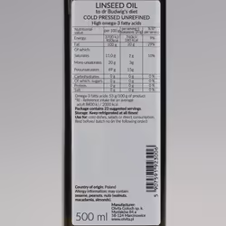 Linseed oil for Dr Budwig diet, cold-pressed - Ol'Vita 500 ml - Additional view 3