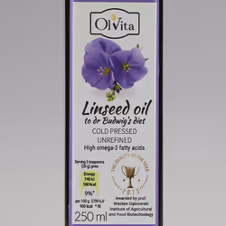 Linseed  for Dr Budwig diet, cold-pressed - Ol'Vita 250 ml