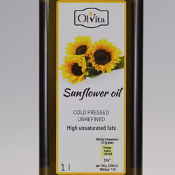 Sunflower oil, cold-pressed and crude Ol'Vita 1000 ml